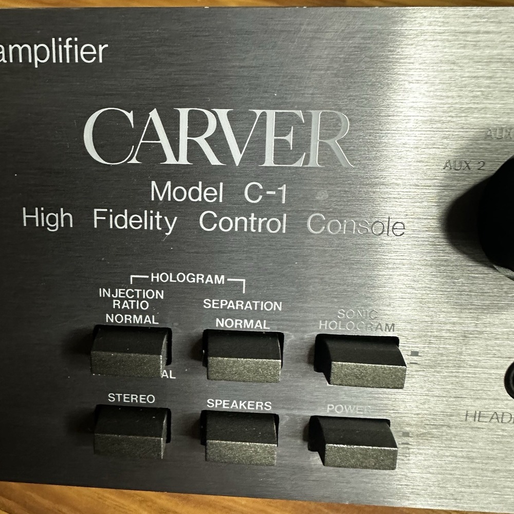Vintage 80s Carver C-1 Sonic Holography Preamplifier High Fidelity Control - Picture 6 of 11